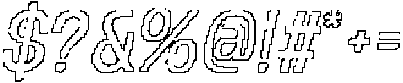 CS Carvile Pixel Outline otf (400) Font OTHER CHARS