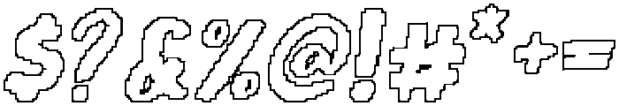 CS Carys Pixel Outline otf (400) Font OTHER CHARS