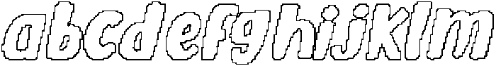 CS Carys Pixel Outline otf (400) Font LOWERCASE