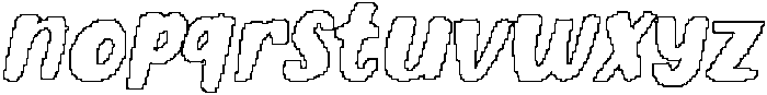 CS Carys Pixel Outline otf (400) Font LOWERCASE