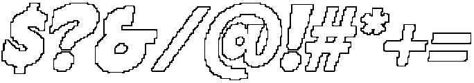 CS Cavania Pixel Outline otf (400) Font OTHER CHARS