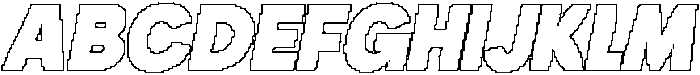 CS Cavania Pixel Outline otf (400) Font UPPERCASE