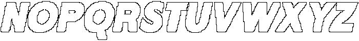 CS Cavania Pixel Outline otf (400) Font UPPERCASE