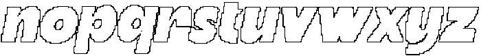 CS Cavania Pixel Outline otf (400) Font LOWERCASE