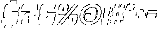 CS Celka Pixel Outline otf (400) Font OTHER CHARS