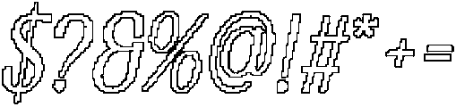 CS Cesare Pixel Outline otf (400) Font OTHER CHARS