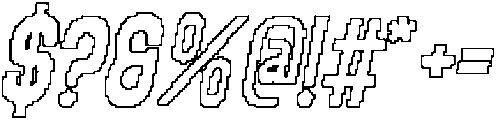 CS Chicago Pixel Outline otf (400) Font OTHER CHARS