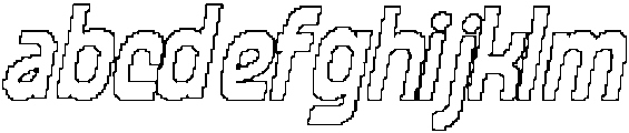 CS Chicago Pixel Outline otf (400) Font LOWERCASE