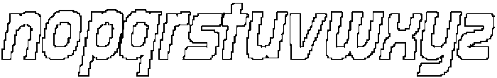 CS Chicago Pixel Outline otf (400) Font LOWERCASE