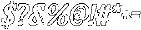 CS Clarion Pixel Outline otf (400) Font OTHER CHARS