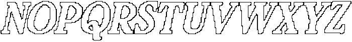 CS Clarion Pixel Outline otf (400) Font UPPERCASE