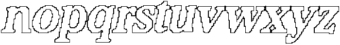CS Clarion Pixel Outline otf (400) Font LOWERCASE