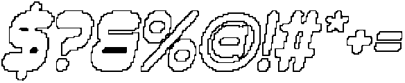 CS Climate Pixel Outline otf (400) Font OTHER CHARS