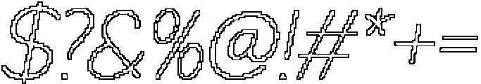 CS Clingan Pixel Outline otf (400) Font OTHER CHARS