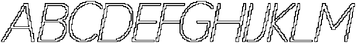 CS Clingan Pixel Outline otf (400) Font UPPERCASE