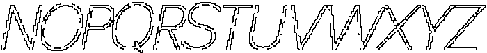 CS Clingan Pixel Outline otf (400) Font UPPERCASE