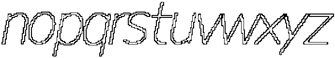 CS Clingan Pixel Outline otf (400) Font LOWERCASE