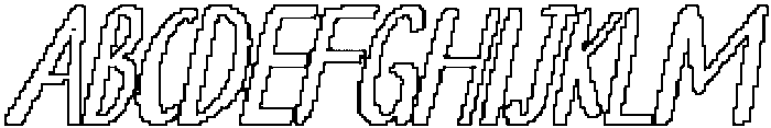 CS Cormac Pixel Outline otf (400) Font UPPERCASE
