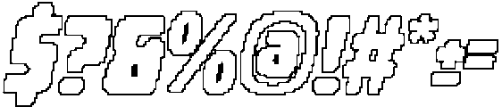 CS Cybera Pixel Outline otf (400) Font OTHER CHARS