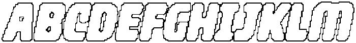 CS Cybera Pixel Outline otf (400) Font UPPERCASE