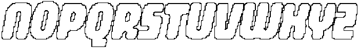 CS Cybera Pixel Outline otf (400) Font UPPERCASE