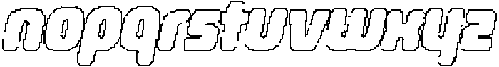 CS Cybera Pixel Outline otf (400) Font LOWERCASE