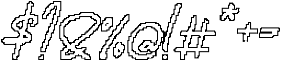 CS Daisha Pixel Outline otf (400) Font OTHER CHARS