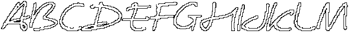 CS Daisha Pixel Outline otf (400) Font UPPERCASE