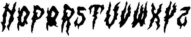 CS Damage Drawn Italic otf (400) Font LOWERCASE