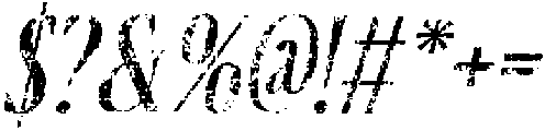 CS Damon Stamp Italic otf (400) Font OTHER CHARS