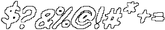 CS Danica Pixel Outline otf (400) Font OTHER CHARS