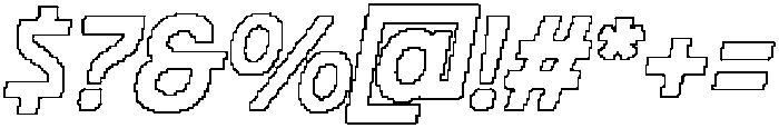 CS Darvish Pixel Outline otf (400) Font OTHER CHARS