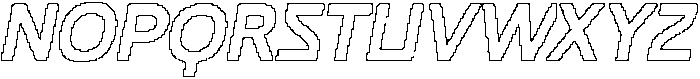 CS Darvish Pixel Outline otf (400) Font UPPERCASE
