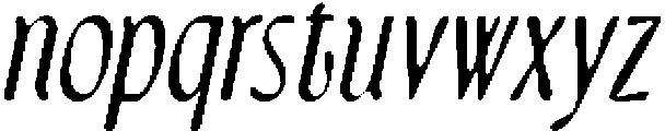 CS Delaney Drawn Italic otf (400) Font LOWERCASE
