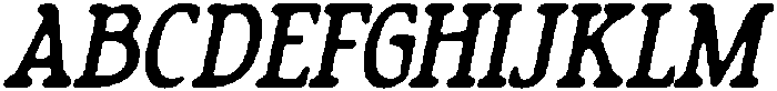 CS Denton Drawn Italic otf (400) Font UPPERCASE