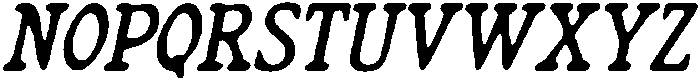 CS Denton Drawn Italic otf (400) Font UPPERCASE