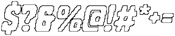 CS Dextor Pixel Outline otf (400) Font OTHER CHARS