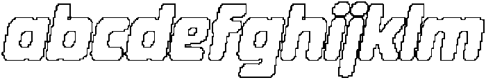 CS Dextor Pixel Outline otf (400) Font LOWERCASE
