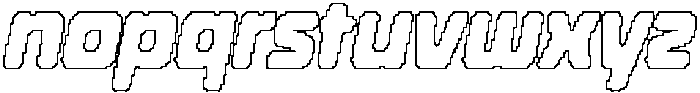 CS Dextor Pixel Outline otf (400) Font LOWERCASE
