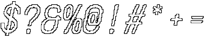 CS Diego Mono Pixel Outline otf (400) Font OTHER CHARS
