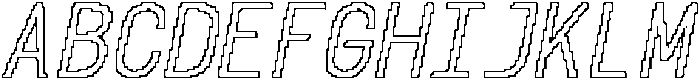 CS Diego Mono Pixel Outline otf (400) Font UPPERCASE