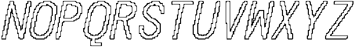 CS Diego Mono Pixel Outline otf (400) Font UPPERCASE