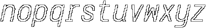 CS Diego Mono Pixel Outline otf (400) Font LOWERCASE