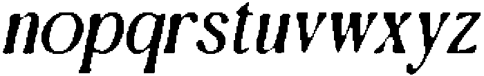 CS Draper Drawn Italic otf (400) Font LOWERCASE