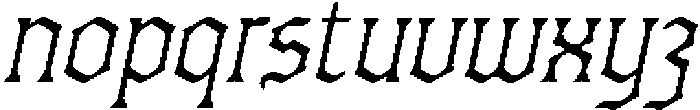 CS Drusilla Drawn Italic otf (400) Font LOWERCASE