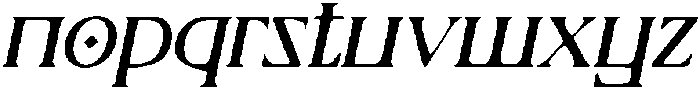 CS Elmore Drawn Italic otf (400) Font LOWERCASE