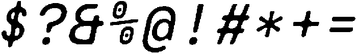 CS Felice Mono Rounded Italic otf (400) Font OTHER CHARS
