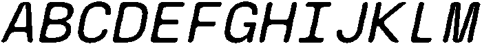 CS Felice Mono Rounded Italic otf (400) Font UPPERCASE