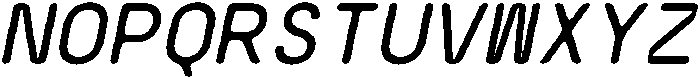 CS Felice Mono Rounded Italic otf (400) Font UPPERCASE