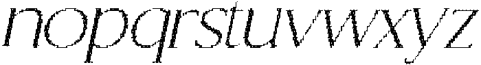 CS Florens Disco Italic otf (400) Font LOWERCASE